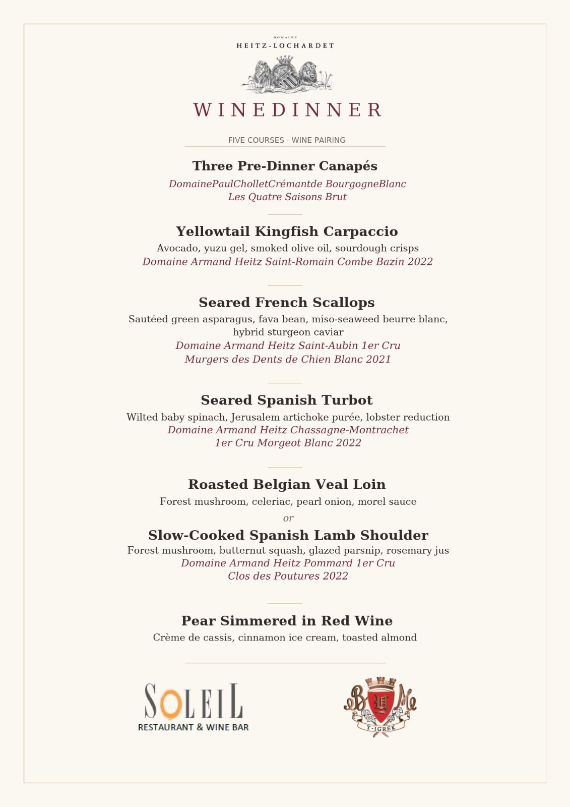 🍷 AN EVENING OF BURGUNDY 🍷